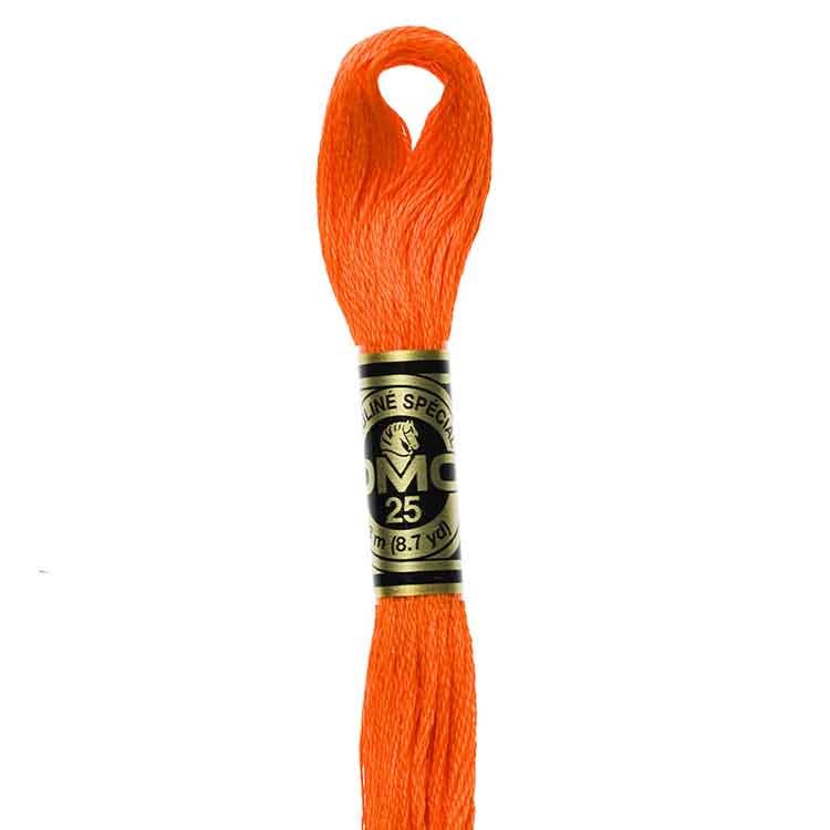 Linha de Bordado Mouline Tons de Laranja DMC Linha de Bordado